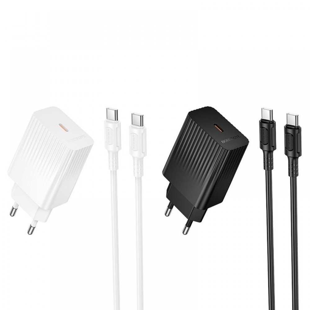 СЗУ Borofone BAS73A Source PD20W (1USB-C) + кабель Type-C to Type-C