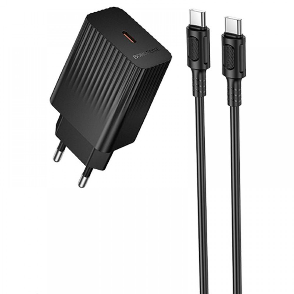 СЗУ Borofone BAS75A Source PD30W (1USB-C) + кабель Type-C to Type-C