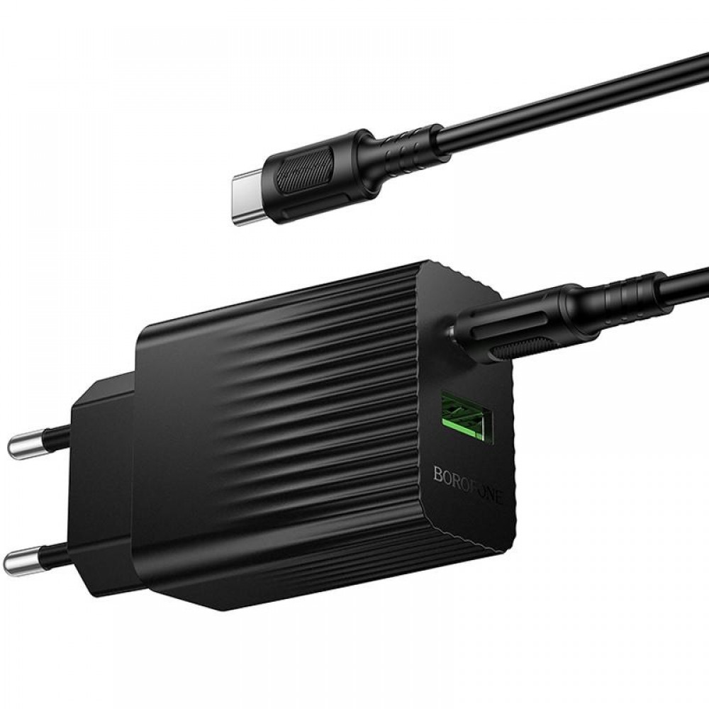 СЗУ Borofone BAS76A Source PD30W+QC3.0 (1USB-A/1C) + кабель Type-C to Type-C