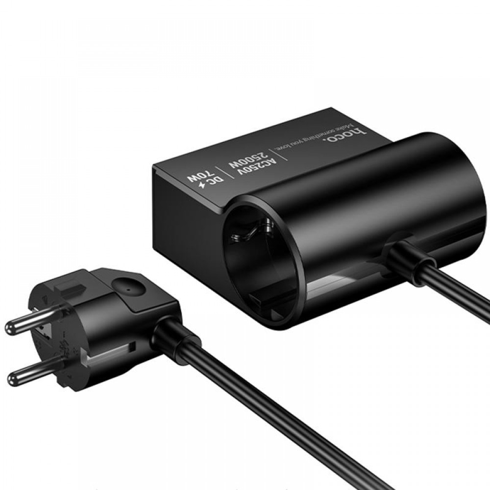 СЗУ Hoco AC34 Win 2 position 70W QC+PD (1USB-A/3C/1Socket) (1.5m)