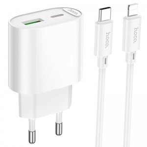 СЗУ Hoco C109A Fighter PD20W (1USB-C) + кабель Type-C to Lightning