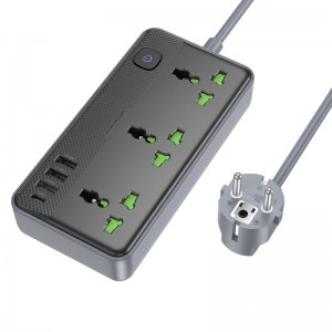 Подовжувач Borofone BAC2A (3USB-A/1C/3xSocket) (1.5m)