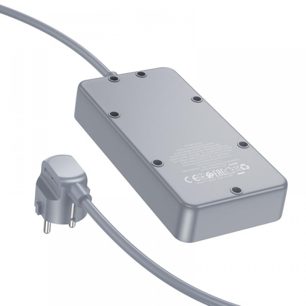 Удлинитель Borofone BAC2A (3USB-A/1C/3xSocket) (1.5m)