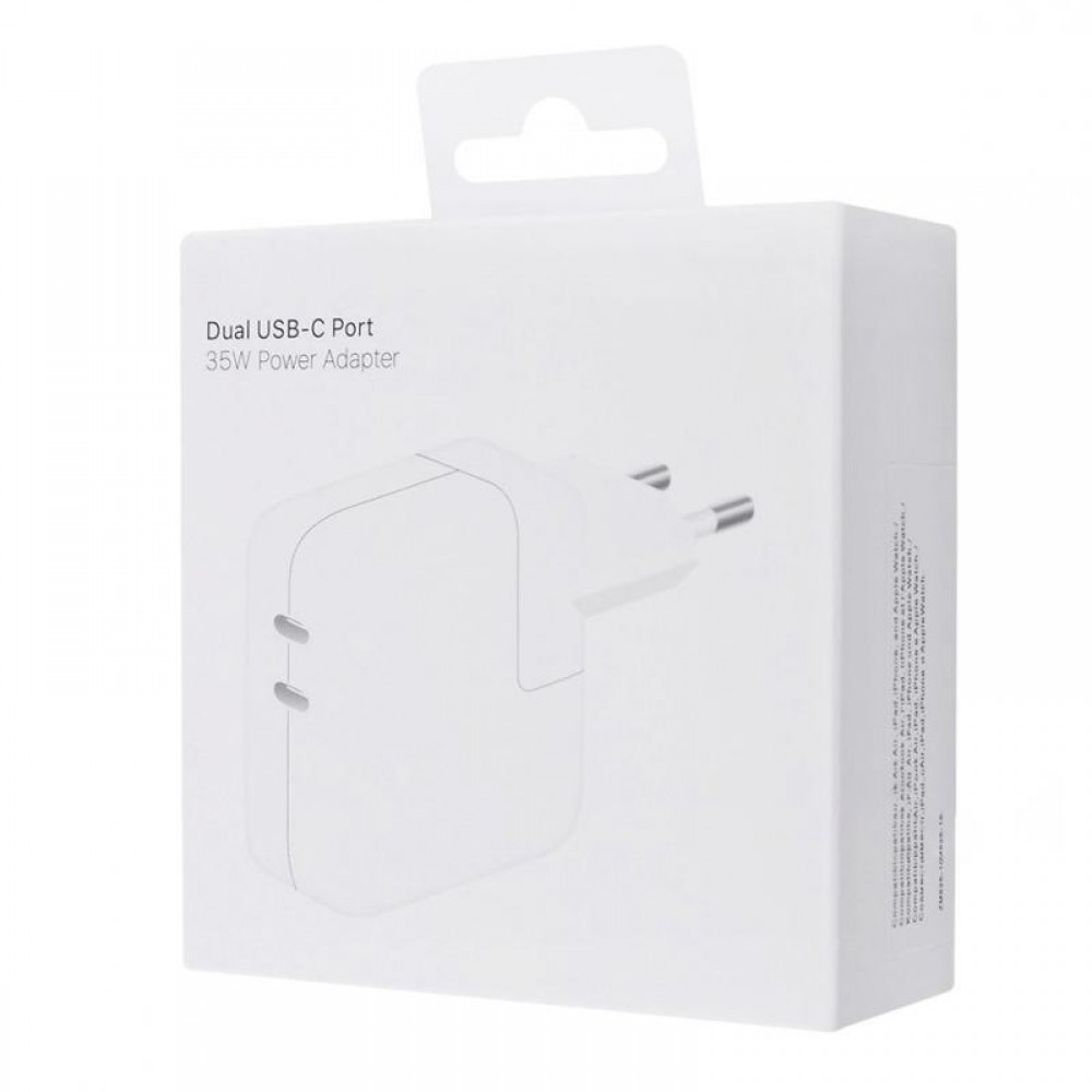 СЗУ 35W Dual Power Adapter for Apple (2USB-C) (AAA) (box)