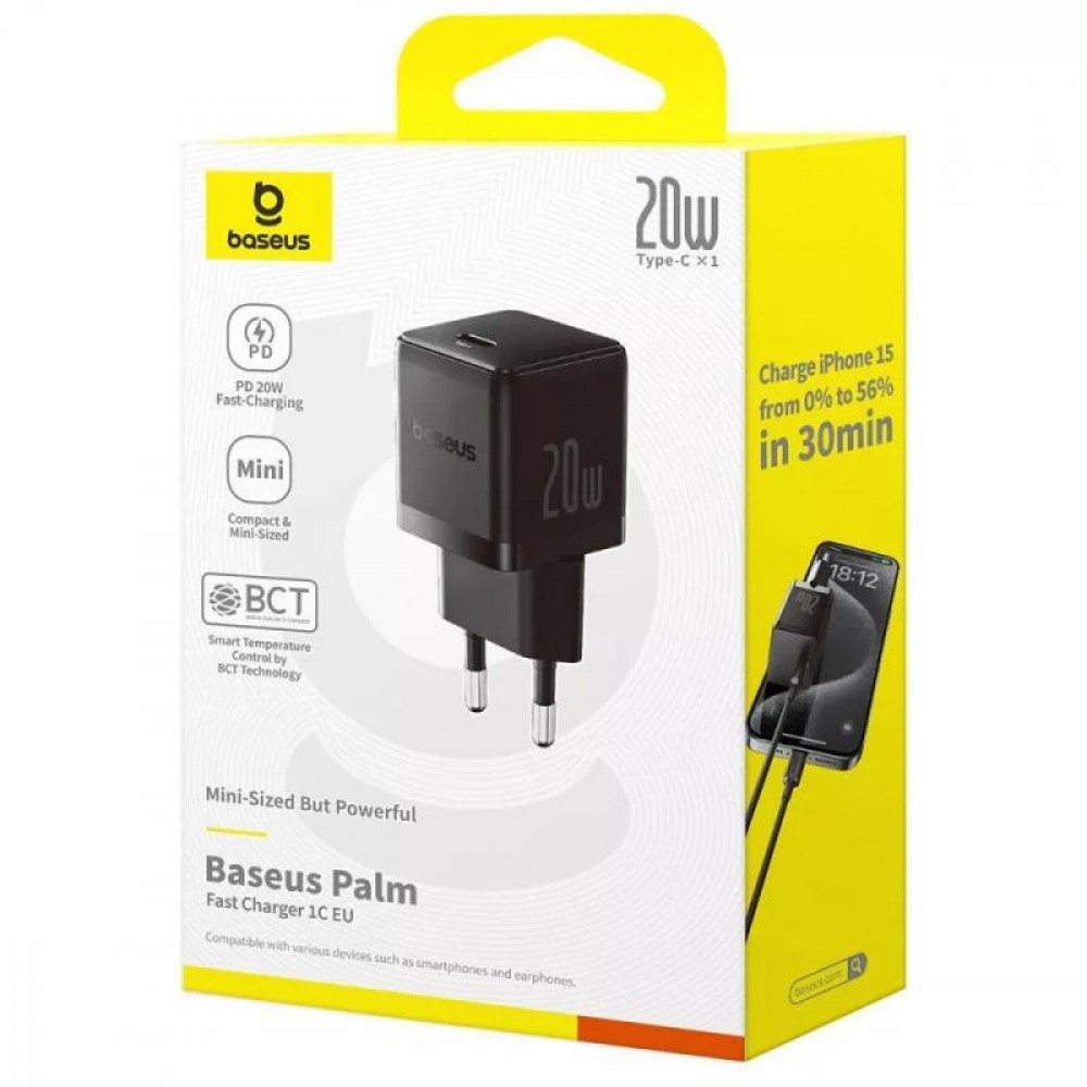 МЗП Baseus Palm Fast Charger 20W (1USB-C) (P10111602)