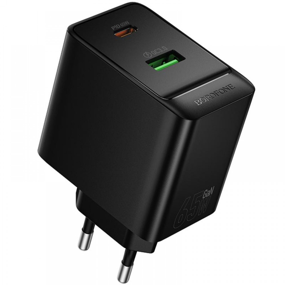 СЗУ Borofone BAS17A Erudite PD65W+QC3.0 (1USB-A/1C)