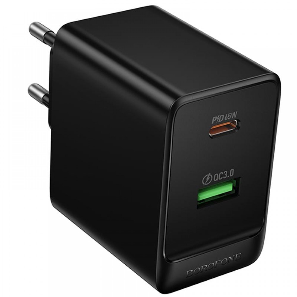 СЗУ Borofone BAS17A Erudite PD65W+QC3.0 (1USB-A/1C)