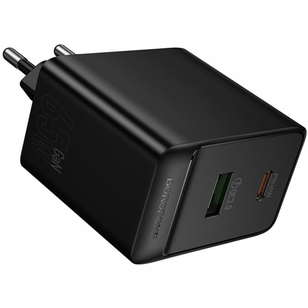 СЗУ Borofone BAS17A Erudite PD65W+QC3.0 (1USB-A/1C)