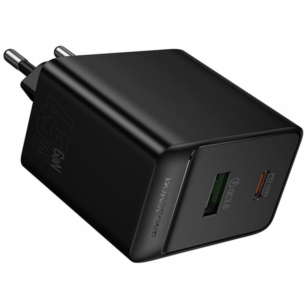 СЗУ Borofone BAS16A Erudite PD45W+QC3.0 (1USB-A/1C)