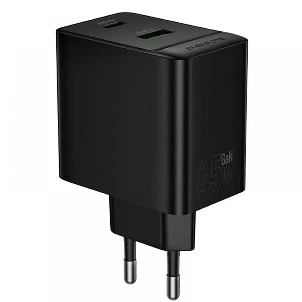 СЗУ Borofone BAS16A Erudite PD45W+QC3.0 (1USB-A/1C)