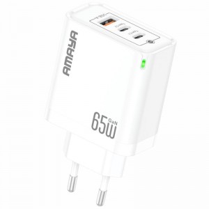 СЗУ Amaya E102T PD65W+QC3.0 GaN (1USB-A/2C)
