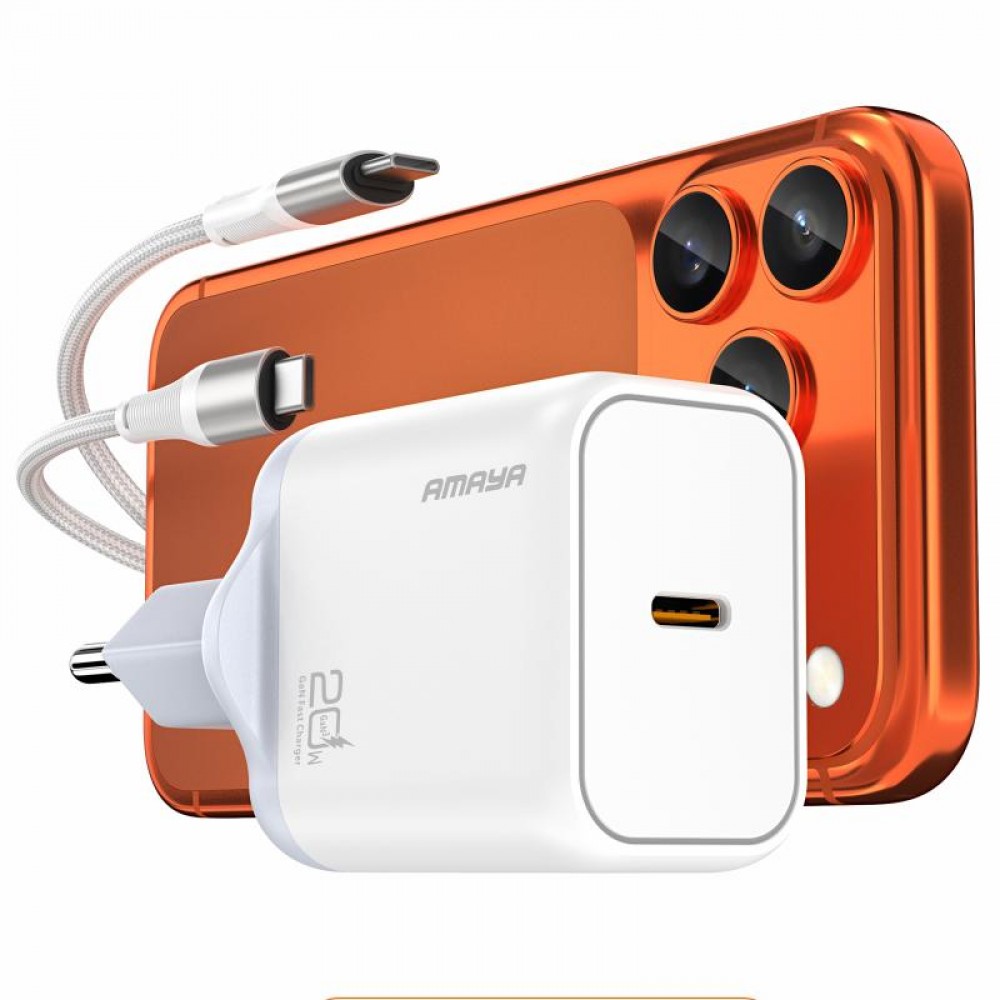 СЗУ Amaya E280S PD20W GaN (1USB-C) + кабель Type-C to Type-C