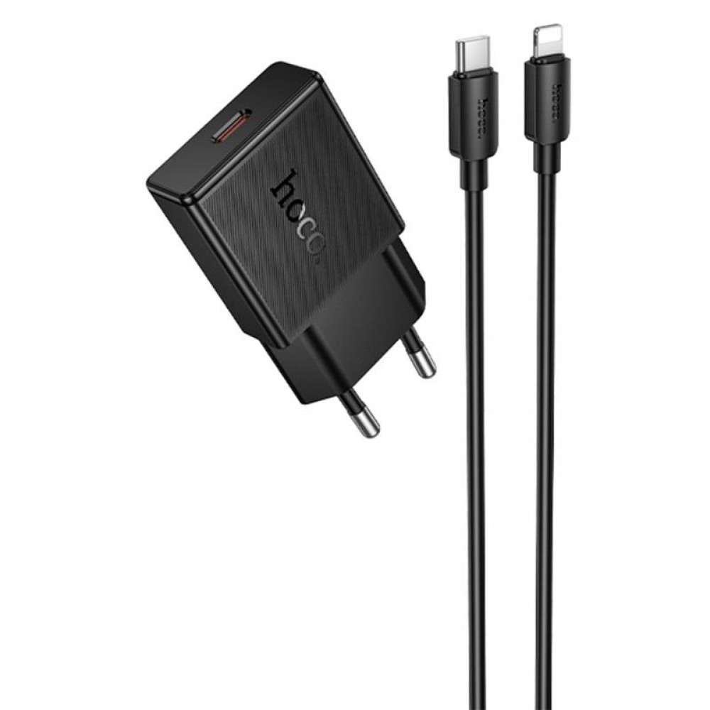 СЗУ Hoco N72 Speed ultra-thin PD20W (1USB-C) + кабель Type-C to Lightning