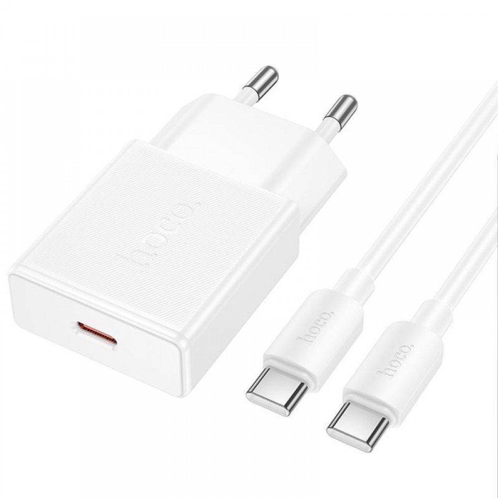 СЗУ Hoco N72 Speed ultra-thin PD20W (1USB-C) + кабель Type-C to Type-C