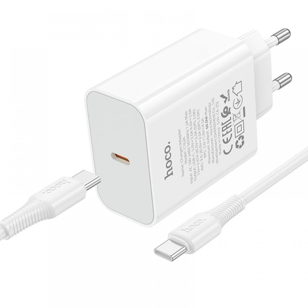 СЗУ Hoco C162A Source PD40W (1USB-C) + кабель Type-C to Type-C