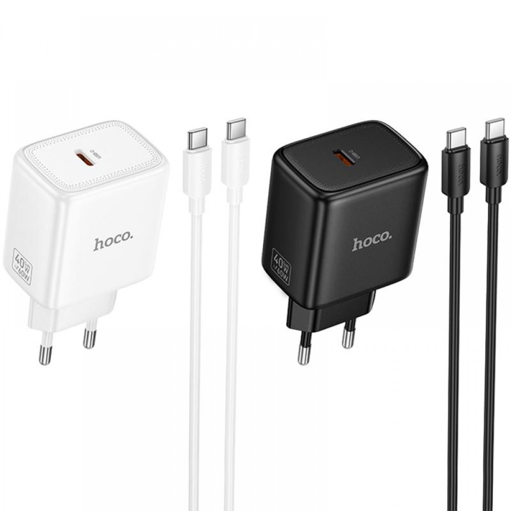 МЗП Hoco N83 Profit PD40W (1USB-C) + кабель Type-C to Type-C