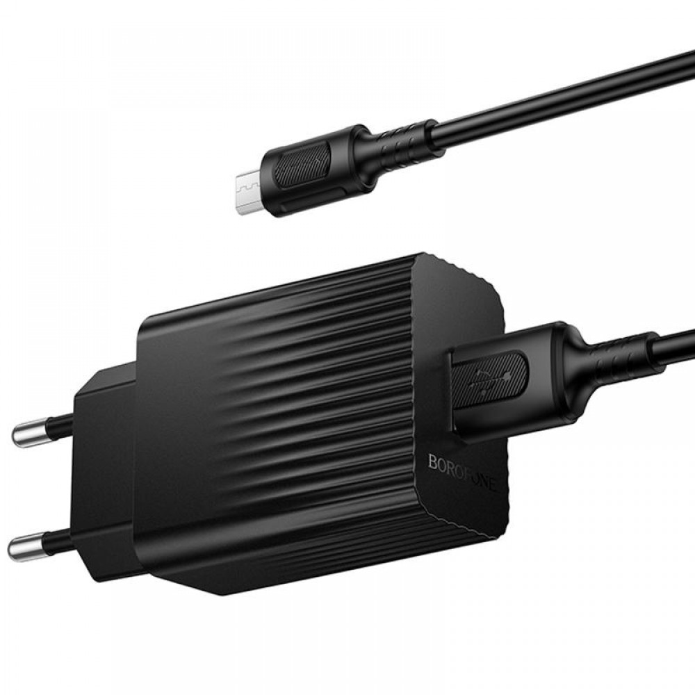 МЗП Borofone BAS72A Source QC3.0 (1USB-A) + кабель USB to MicroUSB
