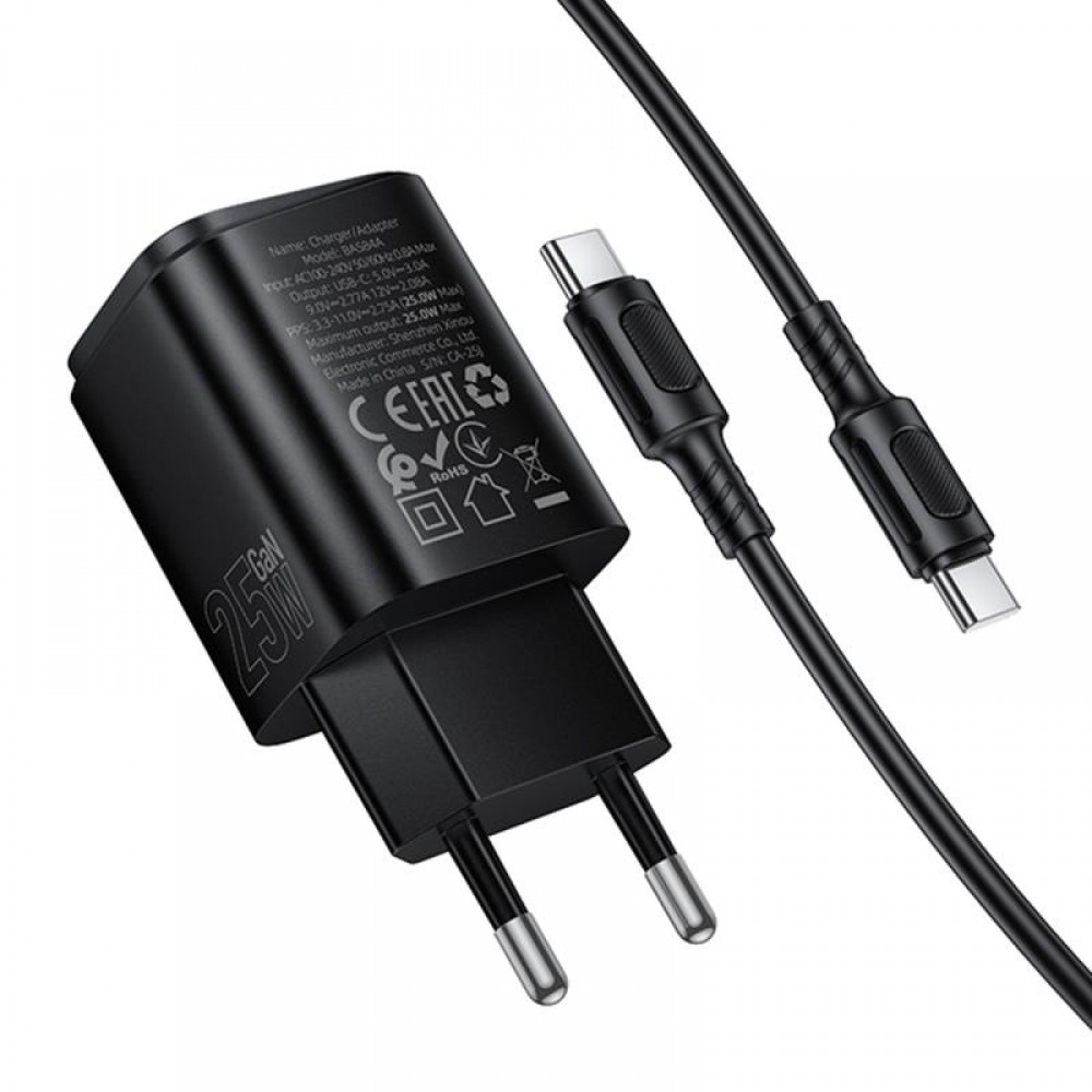 МЗП Borofone BAS84A Star PD25W (1USB-C) + кабель Type-C to Type-C МЗП Borofone BAS84A Star PD25W (1USB-C) + кабель Type-C to Type-C
