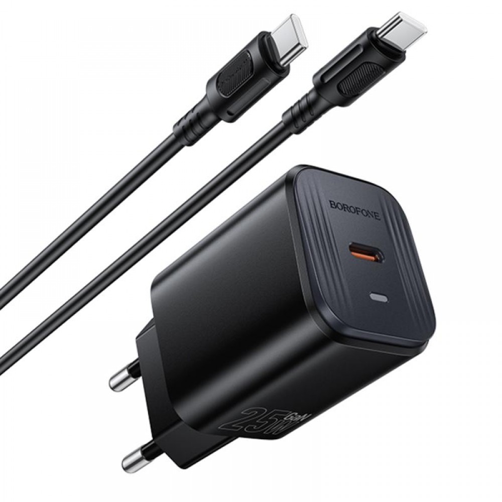 МЗП Borofone BAS84A Star PD25W (1USB-C) + кабель Type-C to Type-C МЗП Borofone BAS84A Star PD25W (1USB-C) + кабель Type-C to Type-C