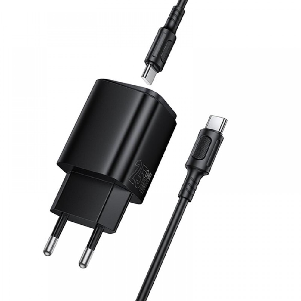 МЗП Borofone BAS84A Star PD25W (1USB-C) + кабель Type-C to Type-C МЗП Borofone BAS84A Star PD25W (1USB-C) + кабель Type-C to Type-C