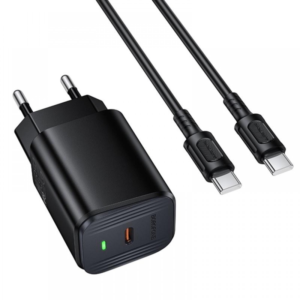 МЗП Borofone BAS84A Star PD25W (1USB-C) + кабель Type-C to Type-C МЗП Borofone BAS84A Star PD25W (1USB-C) + кабель Type-C to Type-C
