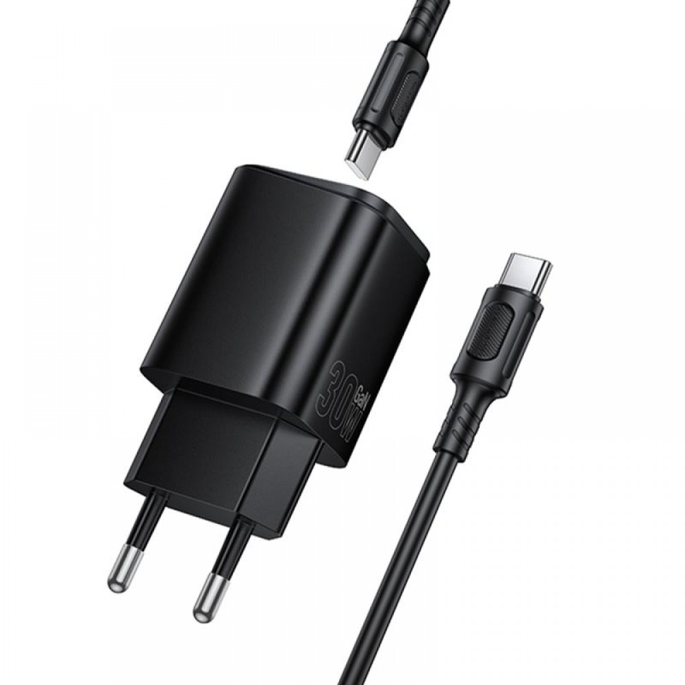 МЗП Borofone BAS85A Star PD30W+QC3.0 (1USB-A/1C) + кабель Type-C to Type-C