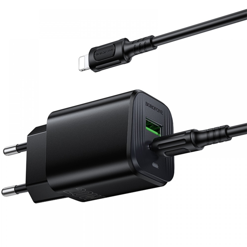 СЗУ Borofone BAS83A Star PD20W+QC3.0 (1USB-A/1C) + кабель Type-C to Lightning