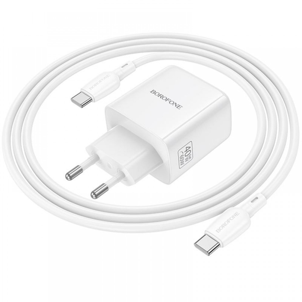 СЗУ Borofone BN33 Fuente PD40W (1USB-C) + кабель Type-C to Type-C