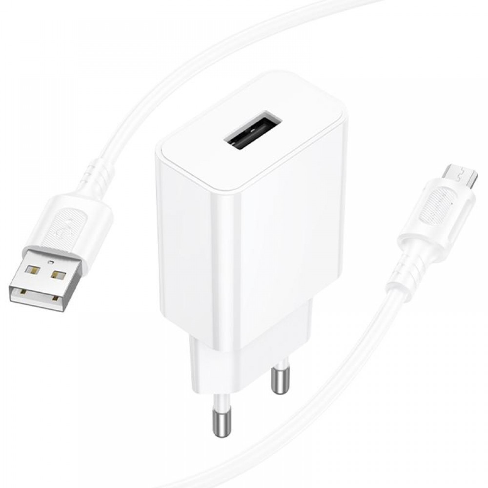 СЗУ Borofone BA110A Lemi 7.5W (1USB-A) + кабель USB to MicroUSB