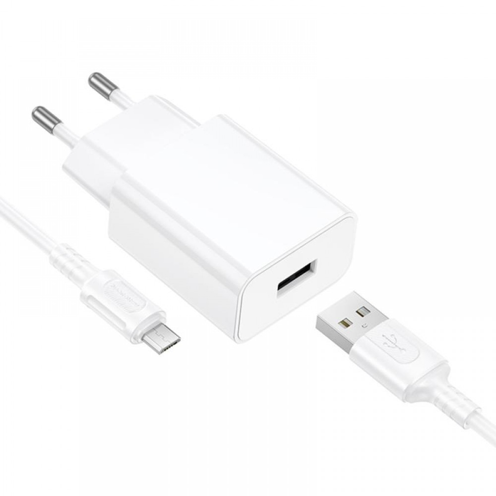 СЗУ Borofone BA110A Lemi 7.5W (1USB-A) + кабель USB to MicroUSB