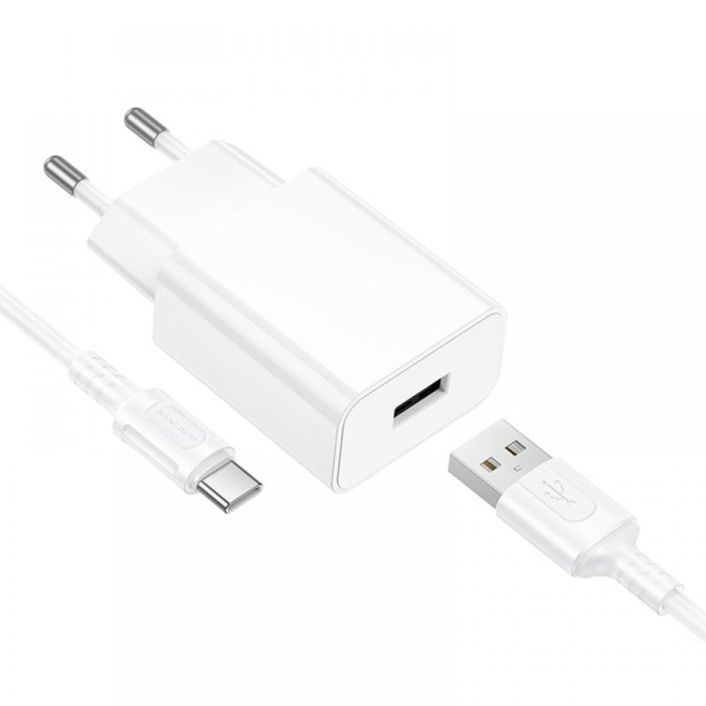 СЗУ Borofone BA110A Lemi 7.5W (1USB-A) + кабель USB to Type-C СЗУ Borofone BA110A Lemi 7.5W (1USB-A) + кабель USB to Type-C