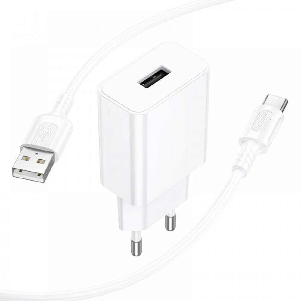 СЗУ Borofone BA110A Lemi 7.5W (1USB-A) + кабель USB to Type-C СЗУ Borofone BA110A Lemi 7.5W (1USB-A) + кабель USB to Type-C