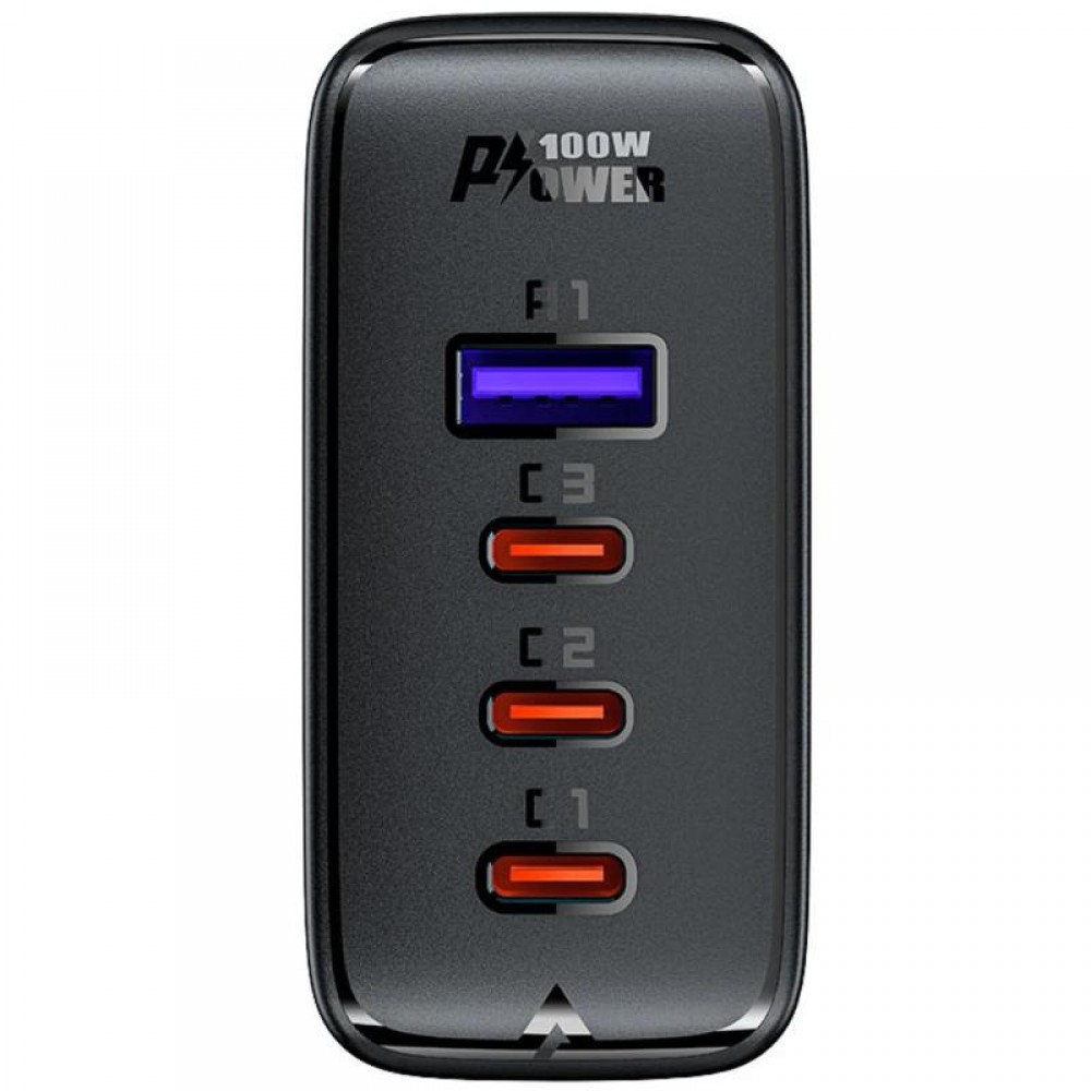СЗУ Acefast A37 PD100W+QC3.0 GaN (1USB-A/3C) + кабель Type-C to Type-C 2m