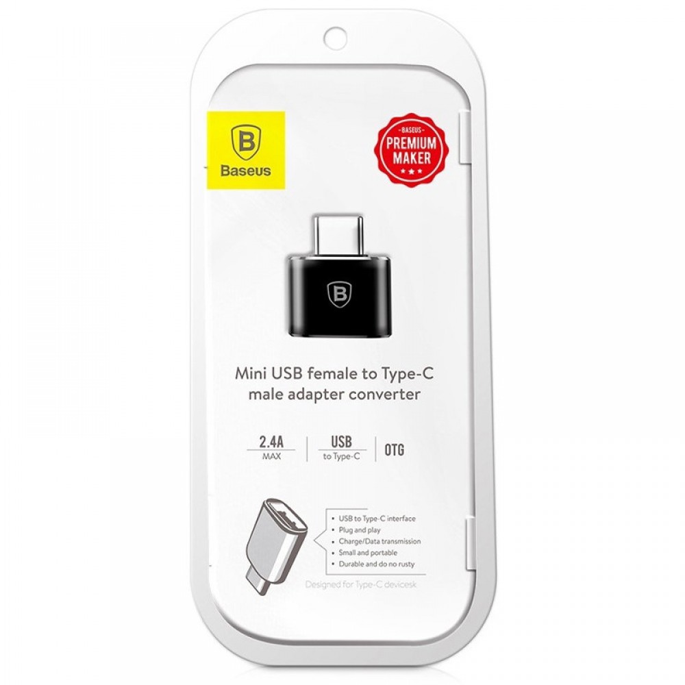 Перехідник Baseus USB Female To Type-C Male Adapter Converter (CATOTG)