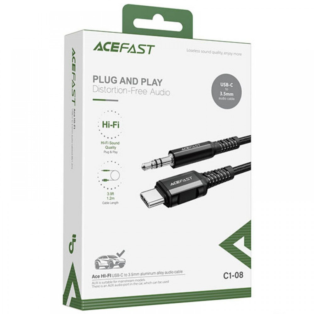 Переходник Acefast C1-08 USB-C to 3.5mm aluminum alloy