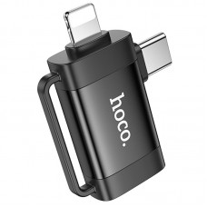 Перехідник Hoco UA31F OTG 2in1 Lightning male/Type-C male to USB female