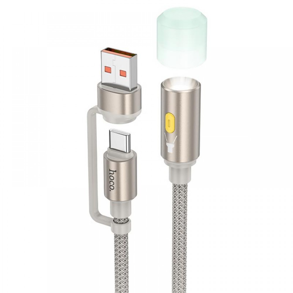 Кабель-світильник Hoco UA38C USB/Type-C to LED (0.3m)