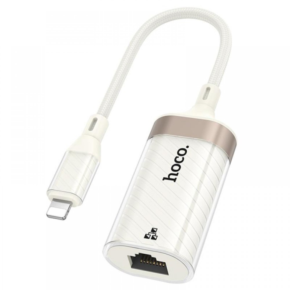 Перехідник Hoco UA41A Crystal Lightning to RJ45 100 Mbs (0.15m)