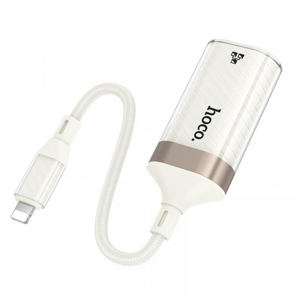 Перехідник Hoco UA41A Crystal Lightning to RJ45 100 Mbs (0.15m)