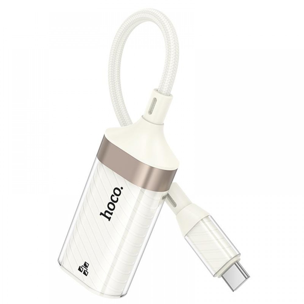 Перехідник Hoco UA41B Crystal Type-C to RJ45 100 Mbs (0.15m)