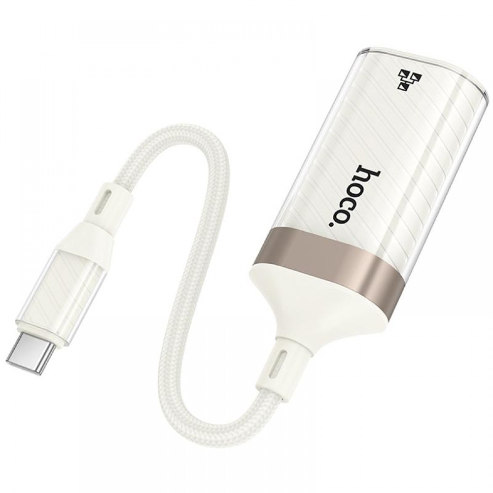 Перехідник Hoco UA41B Crystal Type-C to RJ45 100 Mbs (0.15m)