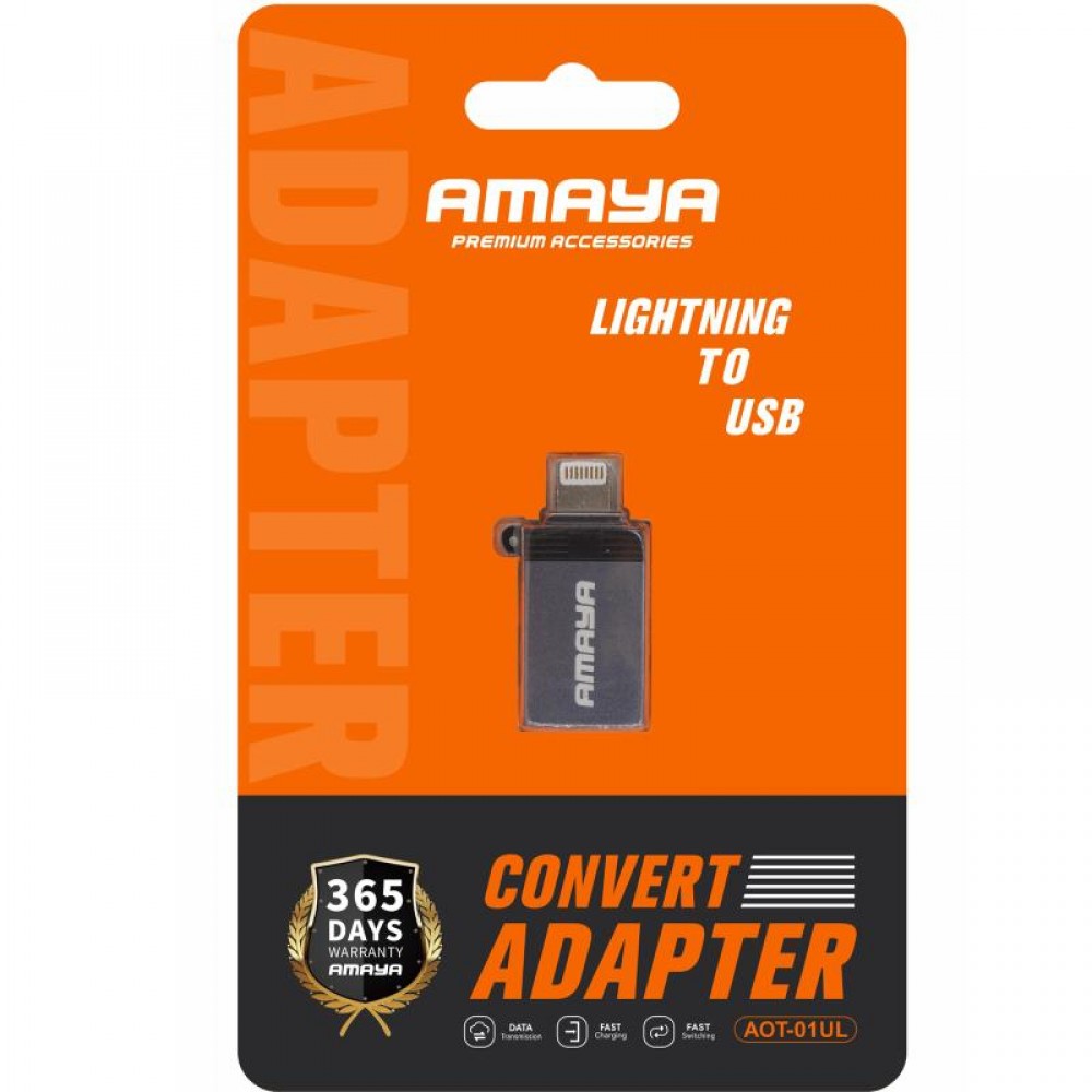 Переходник Amaya 01UL Lightning Male to USB Female USB3.0