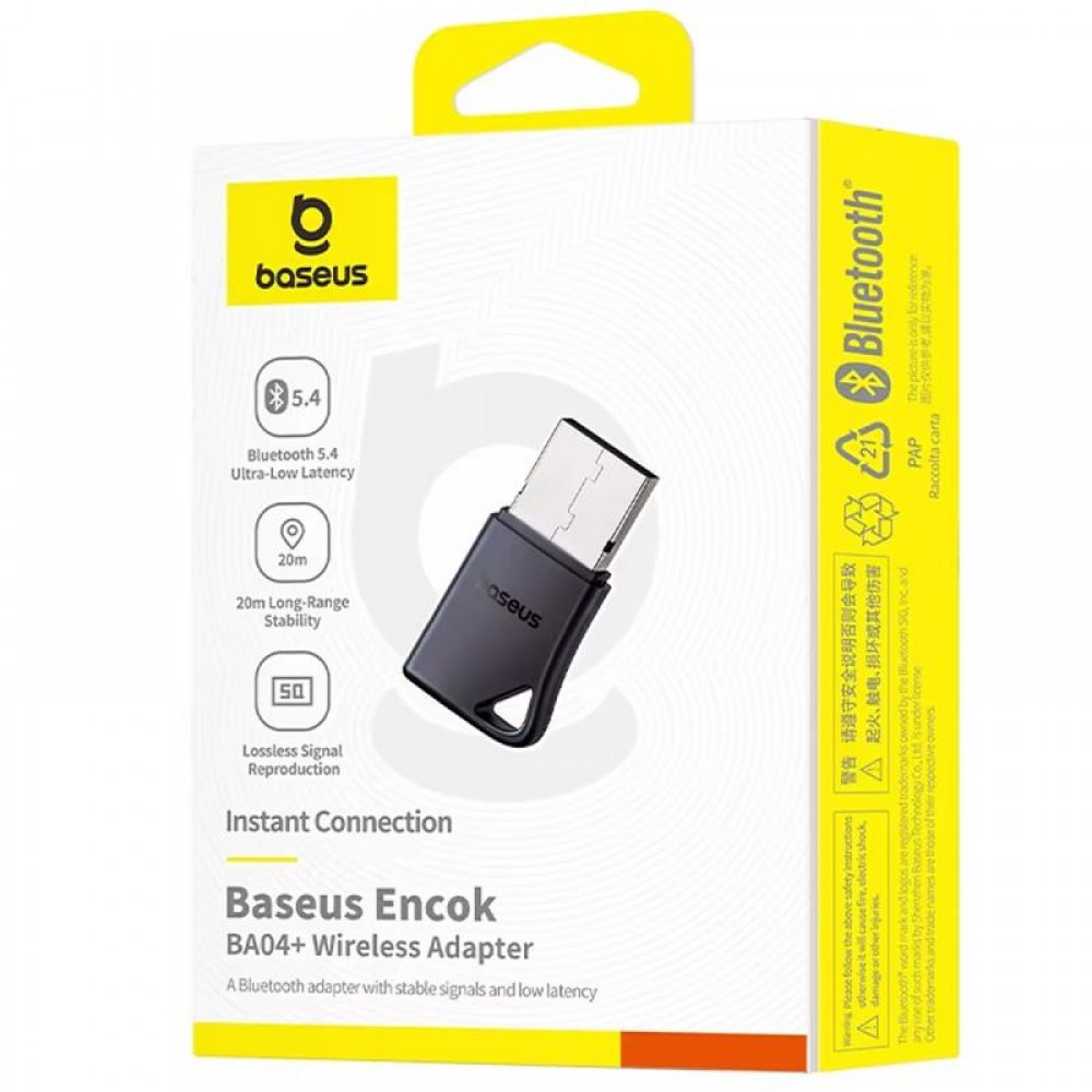 Bluetooth адаптер Baseus BA04+ (A10082600121) Bluetooth адаптер Baseus BA04+ (A10082600121)