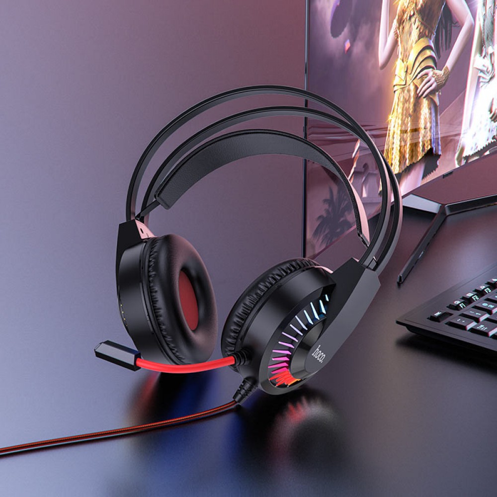 Накладные наушники Hoco W105 Joyful (USB+3.5mm/1.2m) Накладные наушники Hoco W105 Joyful (USB+3.5mm/1.2m)