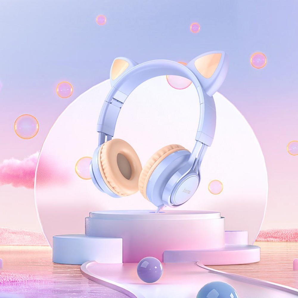 Накладні навушники Hoco W36 Cat ear (3.5mm/1.2m) Накладні навушники Hoco W36 Cat ear (3.5mm/1.2m)
