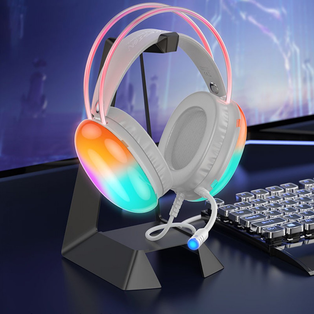 Накладные наушники Hoco W109 Rich gaming (USB+3.5mm/2m)