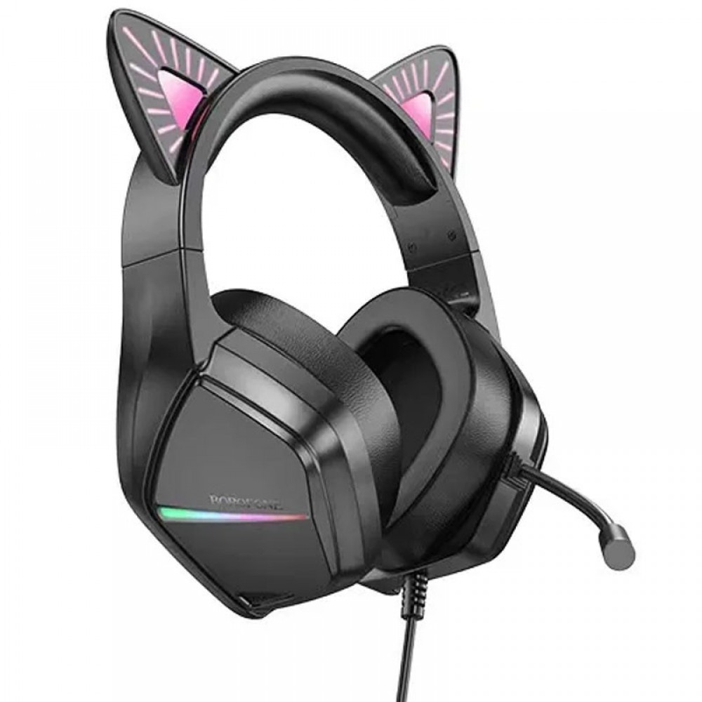 Накладні навушники BOROFONE BO106 Cute cat (USB+3.5mm/2m) Накладні навушники BOROFONE BO106 Cute cat (USB+3.5mm/2m)
