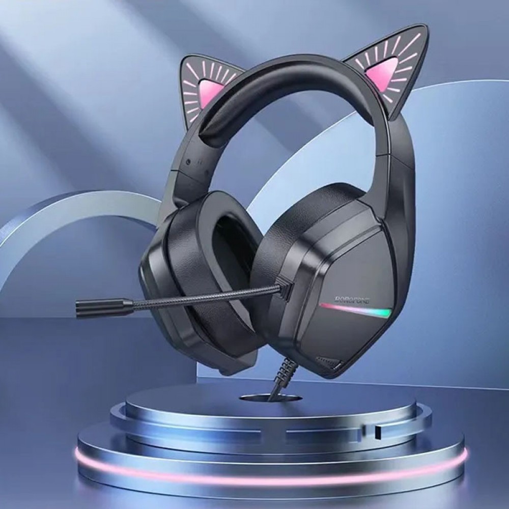 Накладні навушники BOROFONE BO106 Cute cat (USB+3.5mm/2m) Накладні навушники BOROFONE BO106 Cute cat (USB+3.5mm/2m)