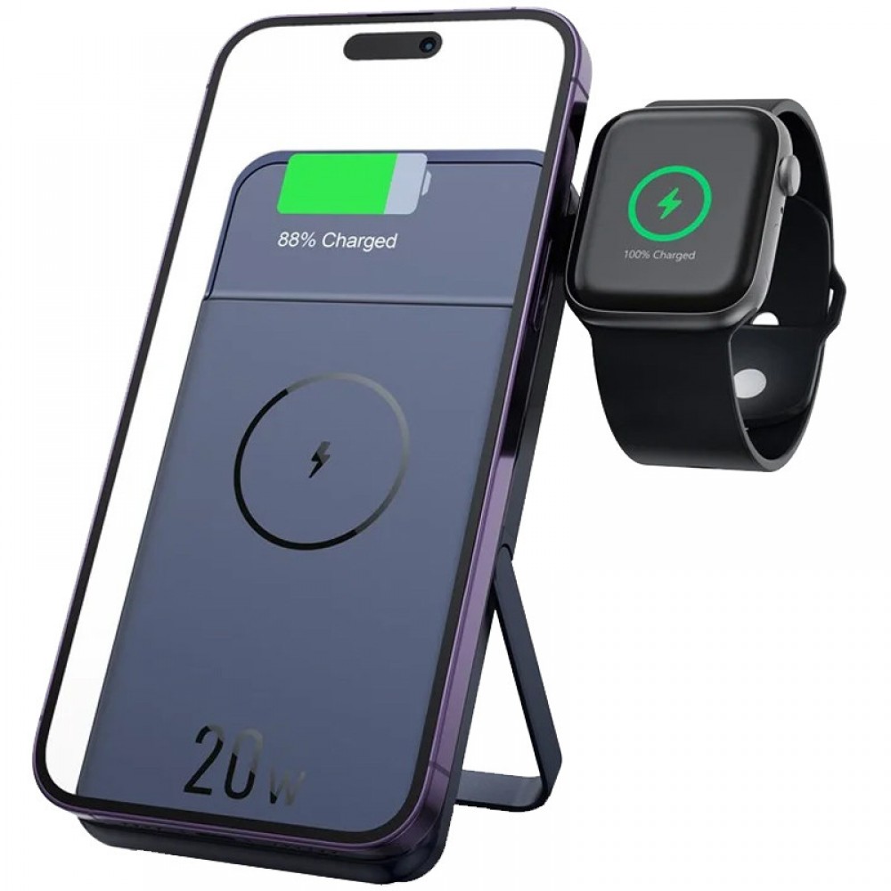 Портативний ЗП Power Bank JJT-MP01 2in1 20W з БЗП+iWatch 10000 mAh Портативний ЗП Power Bank JJT-MP01 2in1 20W з БЗП+iWatch 10000 mAh