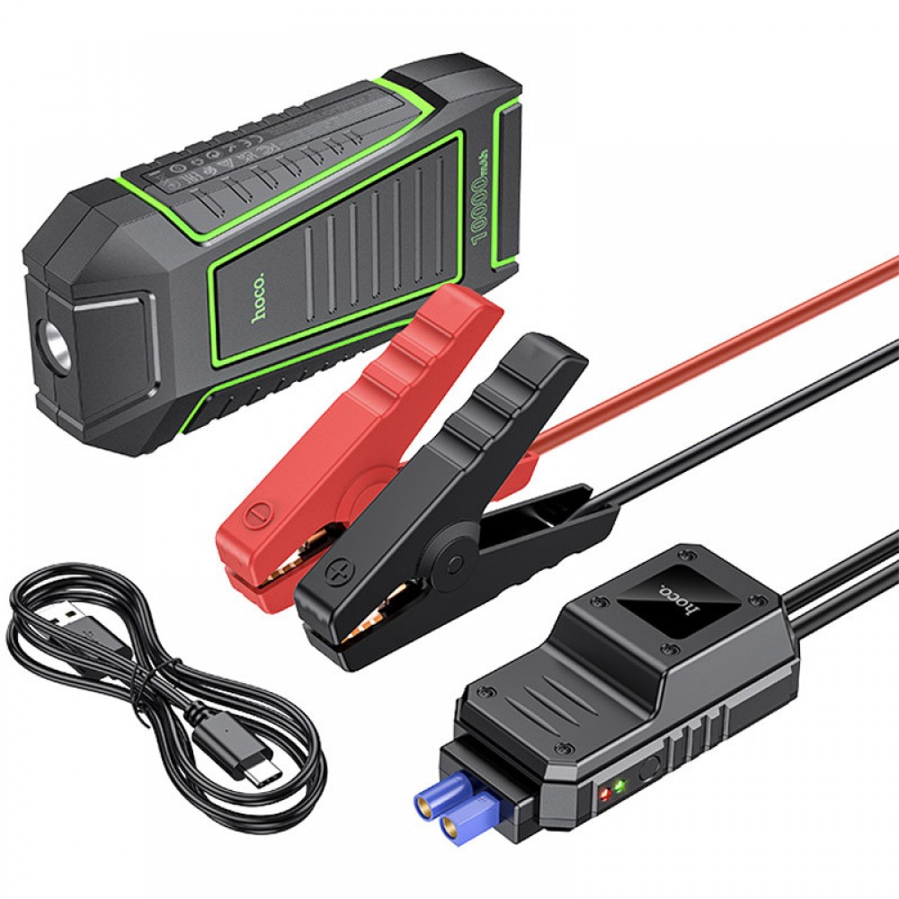 Пусковое устройство (бустер) для автомобиля Hoco QS1 Spring Car Jump Starter 10000 mAh